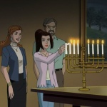 Lighting the Menorah