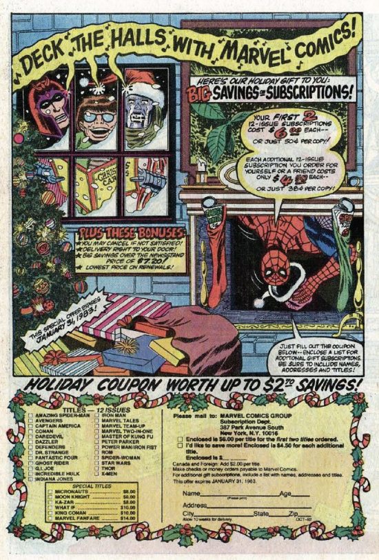 “Deck the Halls with Marvel Comics”